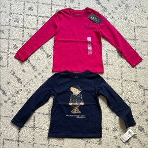 Polo by Ralph Lauren Little Girls 2 Long Sleeve Shirts Sz 6
